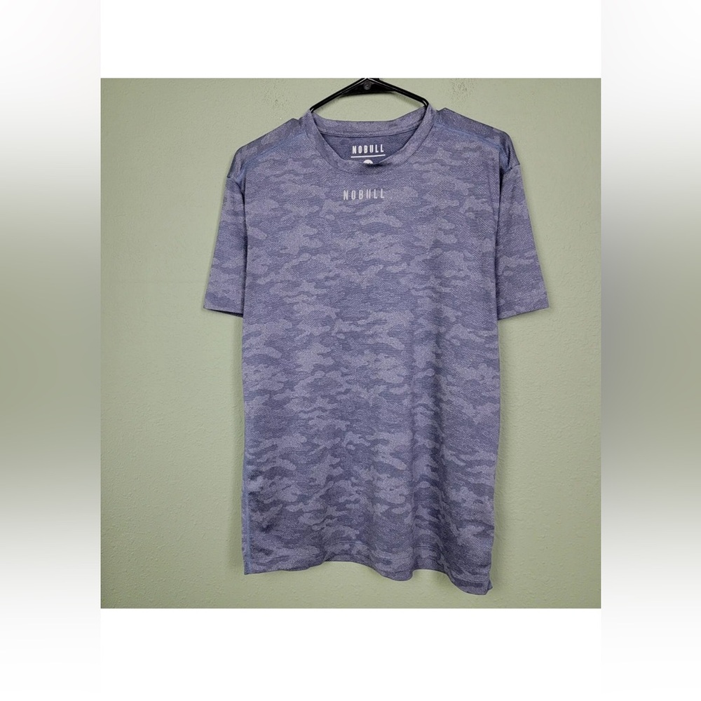 MENS: NOBULL Blue Camo Print Workout Tee NWT